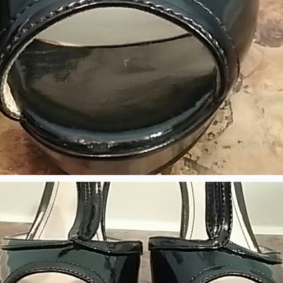 Marc Fisher t-strap 4.5” black patent heels - Picture 5 of 6